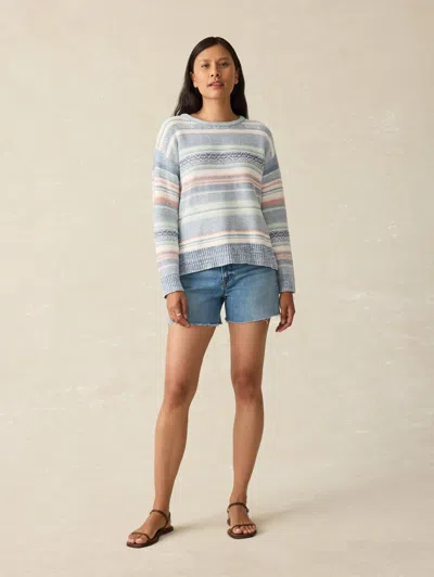 Faherty High Tide Sweater In Todos Santos Stripe