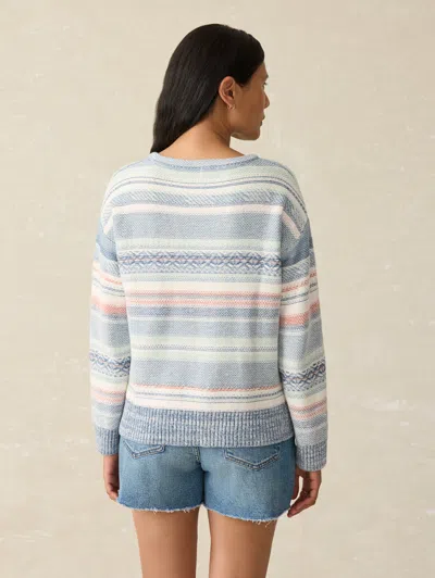 Faherty High Tide Sweater In Todos Santos Stripe
