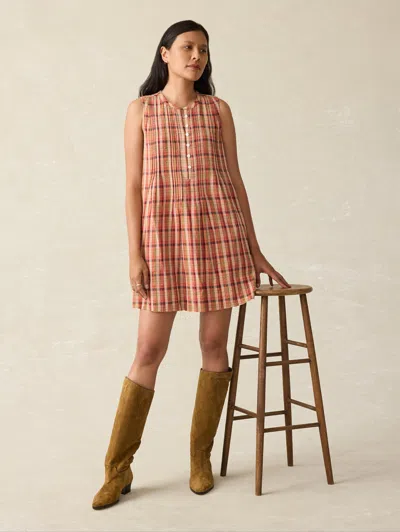 Faherty Isha Dress In Sunset Gingham