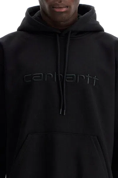 Shop Carhartt Hooded Sweatshirt With In Black