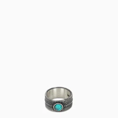 Shop Nove25 Turquoise Native Band Ring In Blue