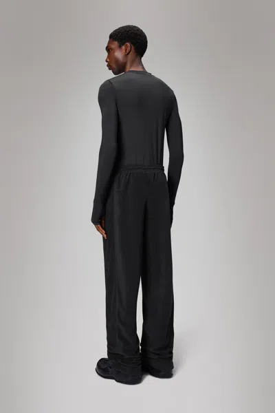 Rains Addis Fleece Pants Wide In Black
