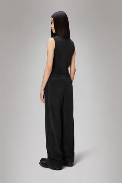 Rains Addis Fleece Pants Wide In Black