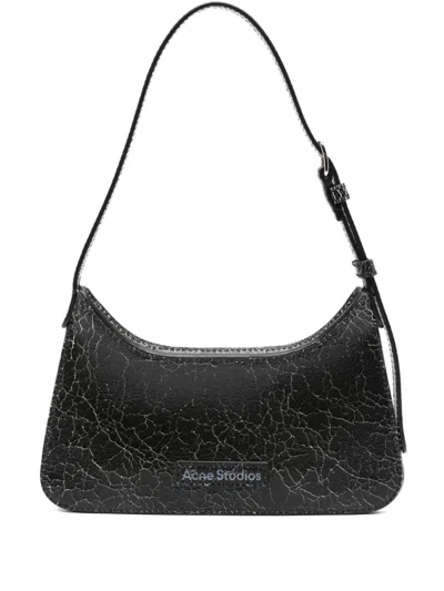 Acne Studios Mini Platt Crackle Leather Shoulder Bag