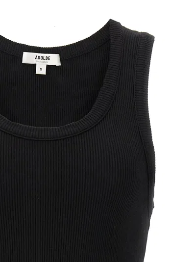 Agolde Poppy Ribbed Stretch Organic Cotton And Tencel-blend Jersey Tank