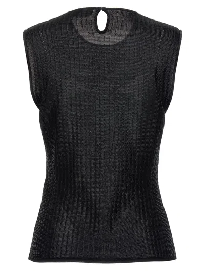 Alexander Mcqueen Metallic-threading Knitted Tank Top