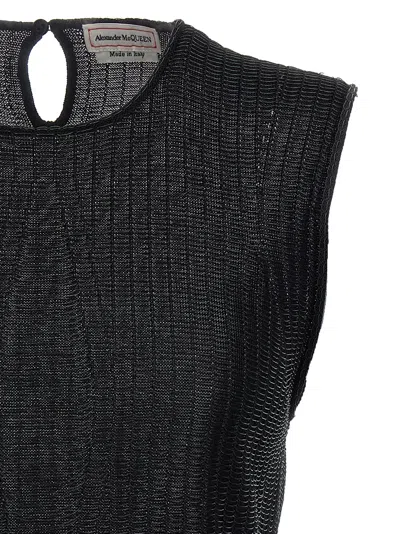Alexander Mcqueen Metallic-threading Knitted Tank Top