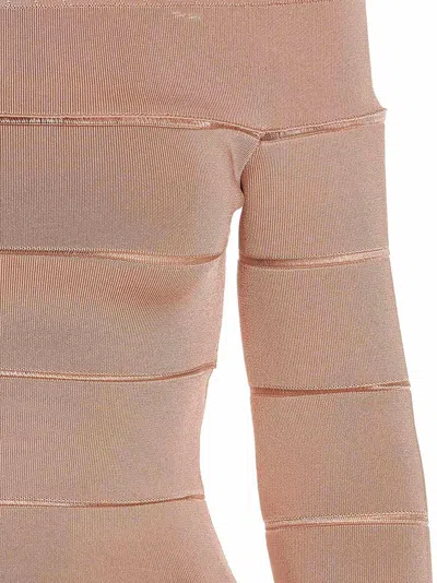 Alexandre Vauthier Pink Off-shoulder Top