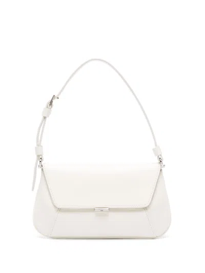 Amina Muaddi Women Black Leather Ami Shoulder Bag