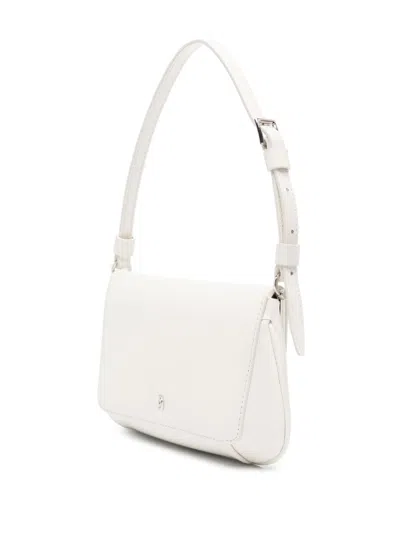 Amina Muaddi Women Black Leather Ami Shoulder Bag