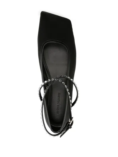 Amina Muaddi Ane Crystal-embellished Mesh Ballerina Shoes