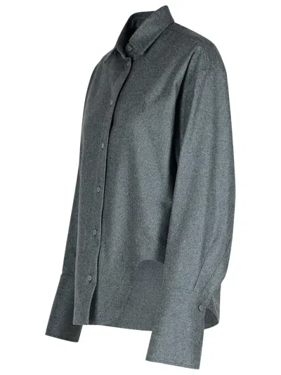 Attico Eliza Grey Wool Blend Shirt