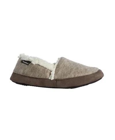 Isotoner Women's Microsuede Marisol Closed Back Slipper In Oatmeal Heathered In Multi