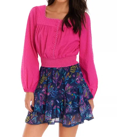 Allison New York Gracie Mini Skirt In Bohemian Floral Navy In Multi