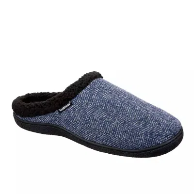 Isotoner Men's Herringbone Harvey Comfort Slipper In Navy In Blue