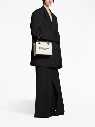 Balenciaga Ivory Canvas M Duty Free Shopping Bag