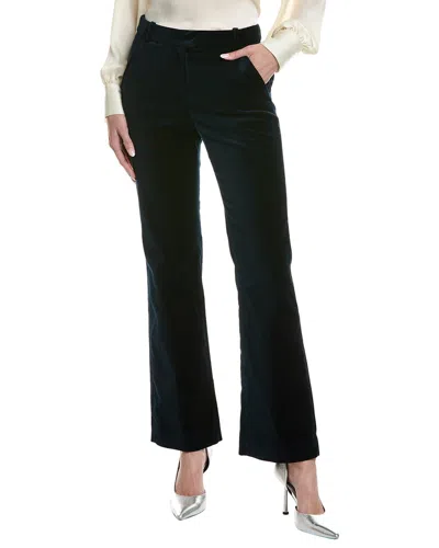Ba&sh Moloy Monogram-jacquard Straight-leg Trousers In Blue