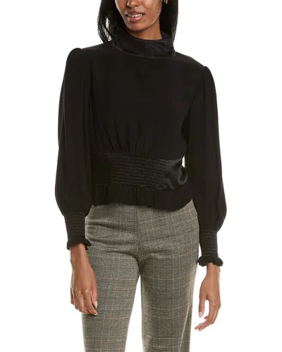 Ba&sh Ba & Sh Noveo Blouson Sleeve Top In Black