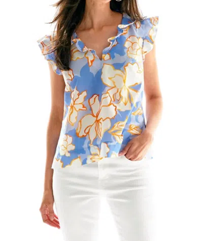 Finley Lotus Ava Top In Blue/multi In Blue