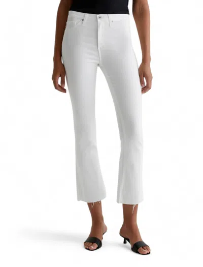 Ag Farrah High Rise Ankle Bootcut Jeans In Modern White In White