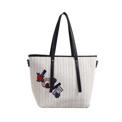 Mkf Collection By Mia K Tansy Padlock Designer Satchel Handbag By Mia K In White