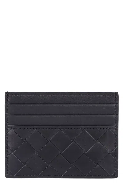 Shop Bottega Veneta Intrecciato Card Case In Blue