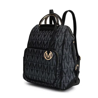 Mkf Collection By Mia K Cora Milan M Signature Trendy Backpack By Mia K In Black