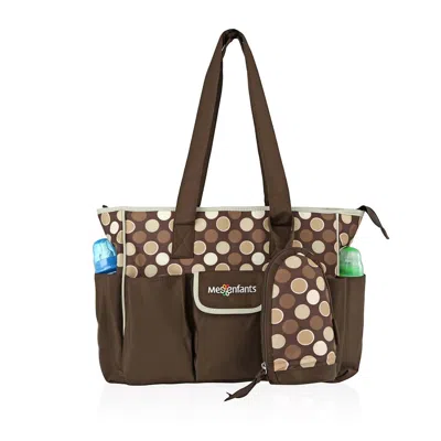 Mkf Collection By Mia K Mes Enfants Simplicity Series Marcel Microfiber Baby Bag By Mia K In Brown