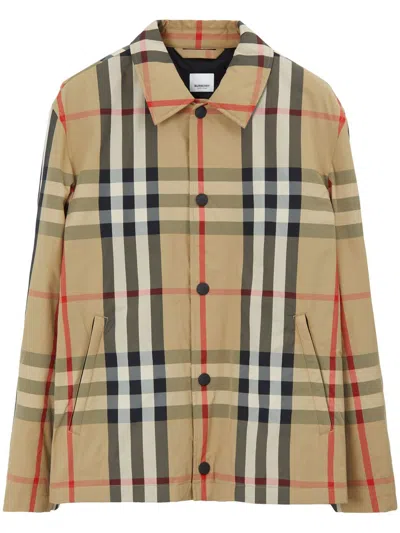 Burberry Check Motif Shirt Jacket
