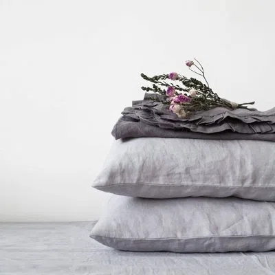 Linen Tales Linen Pillowcase In King Size In Light Grey