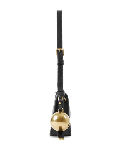 Burberry Curved Shape Gold-tone Hardware Shoulder Bag In Black