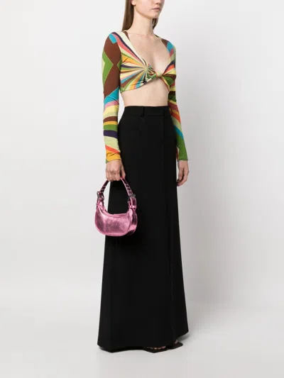By Far Mini Soho Metallic Leather Shoulder Bag
