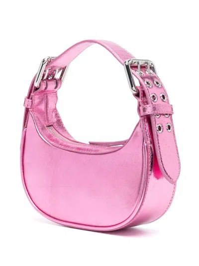By Far Mini Soho Metallic Leather Shoulder Bag