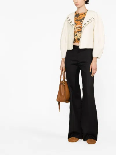 Chloé Eyelet-embellished Leather Jacket