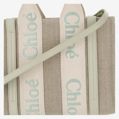 Chloé Woody Linen Small Tote Bag