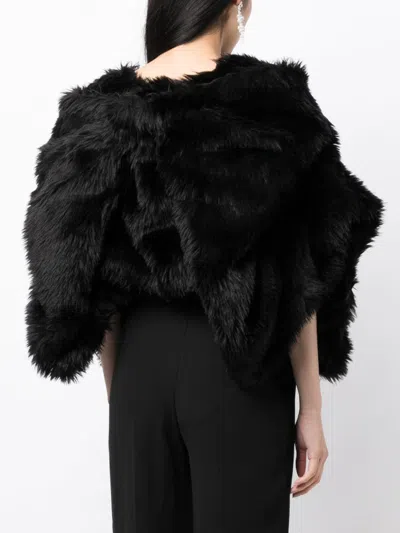 Comme Des Garçons Fur-design Cropped Blouse