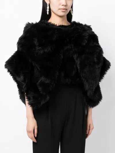 Comme Des Garçons Fur-design Cropped Blouse
