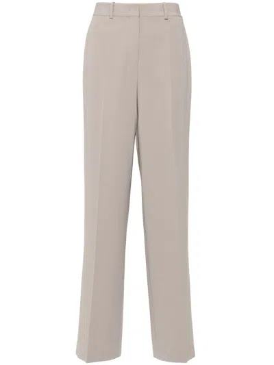 Theory Grey Triacetate Relax Pants In P3a Cinder