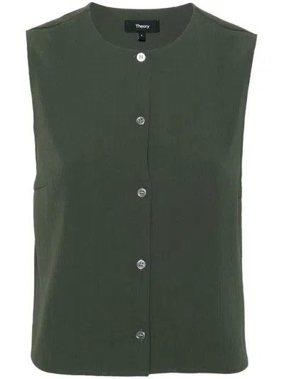 Theory Topwear In F5j Dark Olive