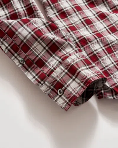 Billy Reid Left Hand Twill Plaid Tuscumbia Shirt Button-down In Cabernet Multi
