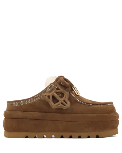 Naked Wolfe Blizzard Platform Slipper In Tan, Women's At Urban Outfitters