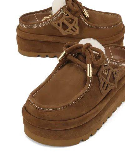 Naked Wolfe Blizzard Platform Slipper In Tan, Women's At Urban Outfitters