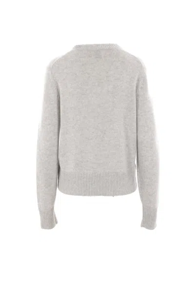 Shop Allude Sweaters In Light Grey