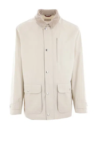 Shop Brunello Cucinelli Coats In Ice+white