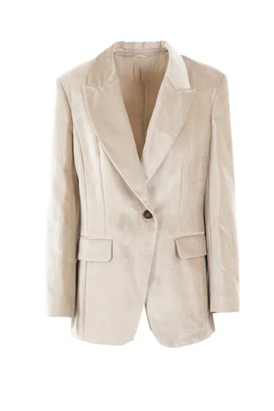 Shop Brunello Cucinelli Jackets In Beige