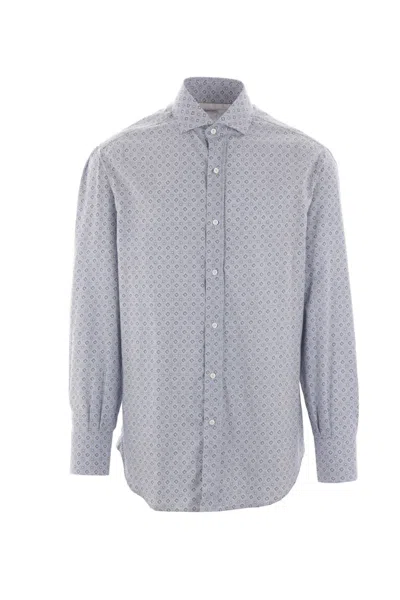 Shop Brunello Cucinelli Shirts In Heavenly+navy