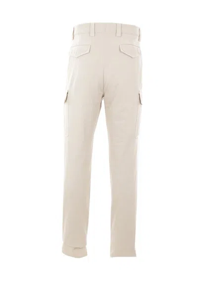 Shop Brunello Cucinelli Trousers In Limestone