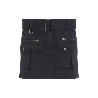 Chloé Cargo Mini Skirt In Blue