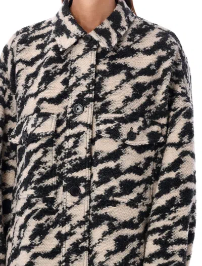 Shop Isabel Marant Étoile Fontizi Coat In Black Beige