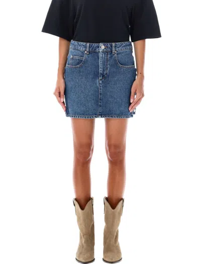 Shop Isabel Marant Étoile Stessy Mini Skirt In Blue